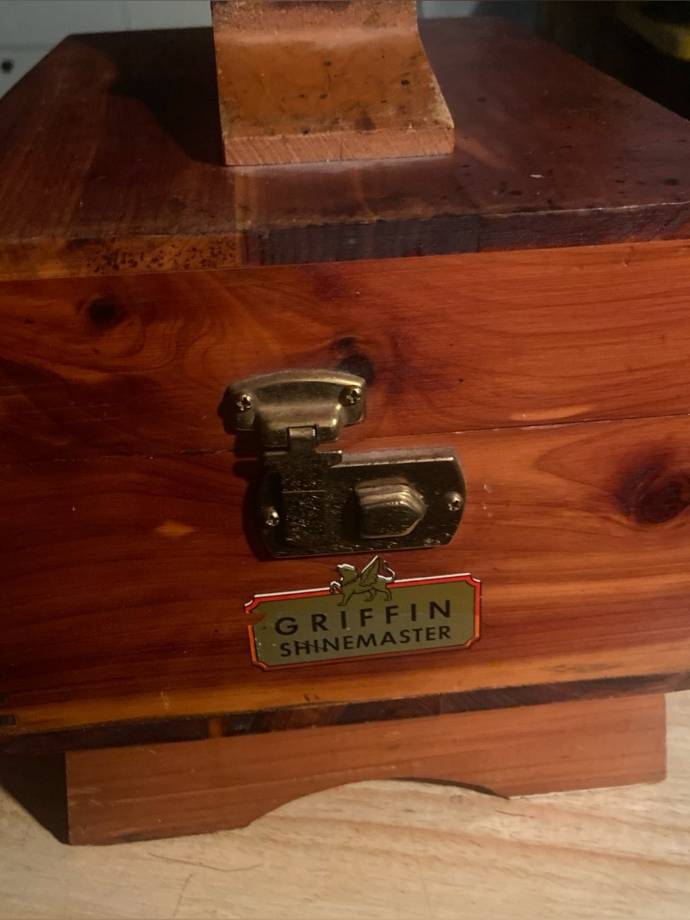 Griffin Shinemaster Wooden Shoe Care Box in Brown